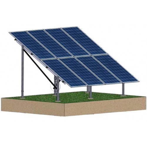 Structura zincata pentru 8 panouri fotovoltaice montate la sol - Panouri Fotovoltaice